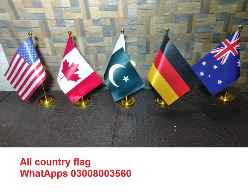 Vip Digital Hard Finish Flag & Golden pole made with turkish fabric 15