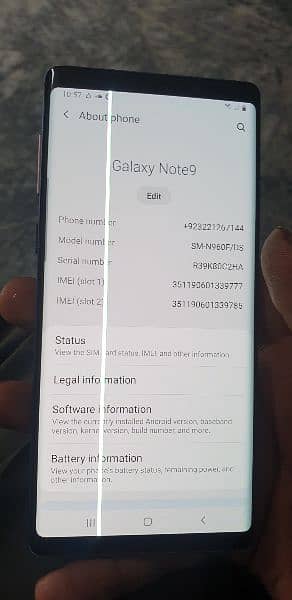 Samsung note 9 6 gb128 6