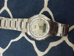 watch original titanium casio lineage  tough solar gold hour  antique