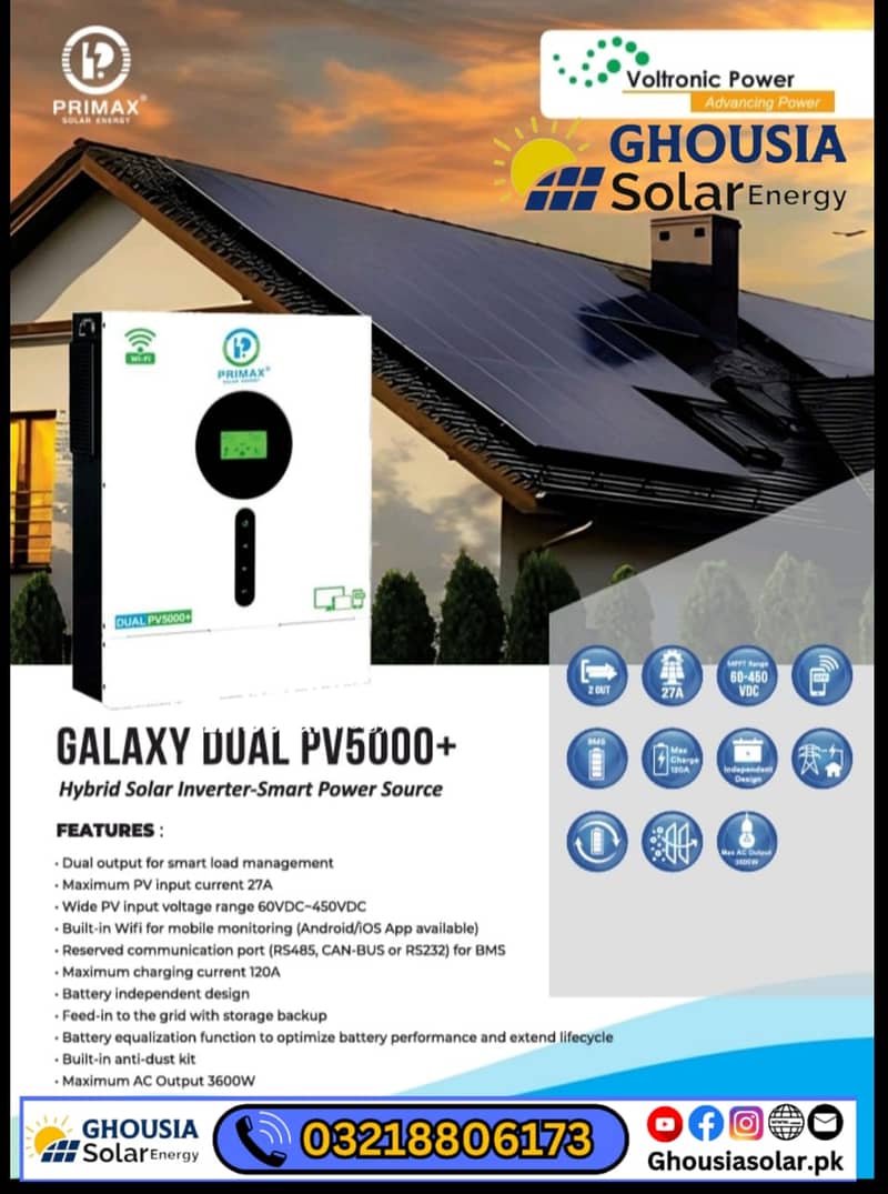 PRIMAX HYBRID SOLAR INVERTER – GALAXY DUAL PV5000+ 7