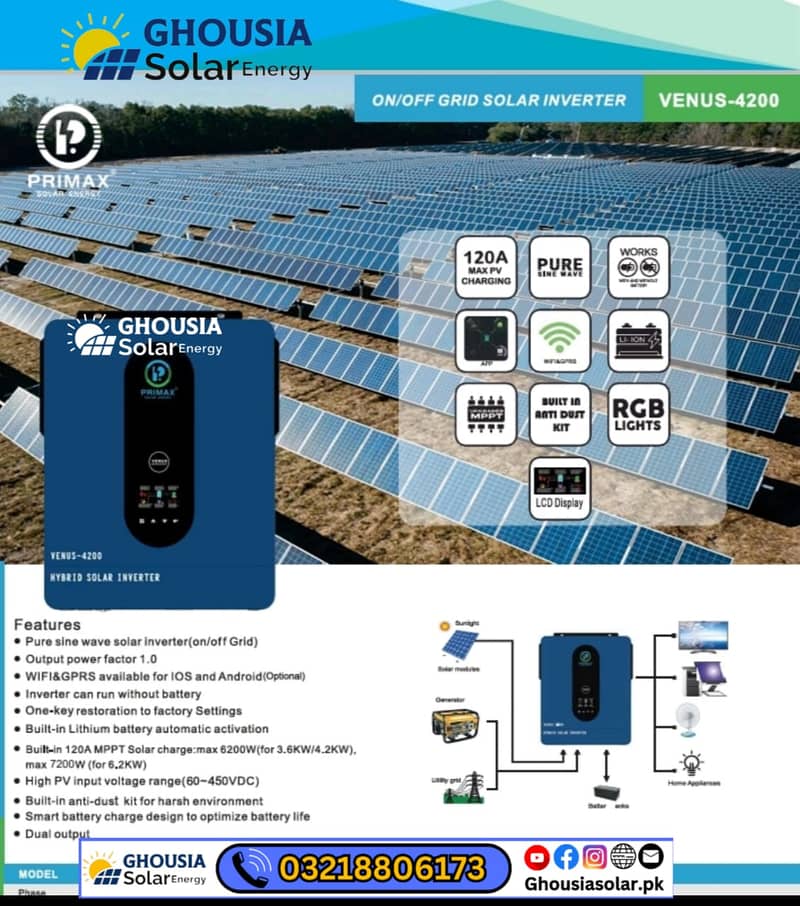PRIMAX HYBRID SOLAR INVERTER – GALAXY DUAL PV5000+ 8