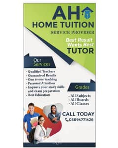Home tutor available for different classes