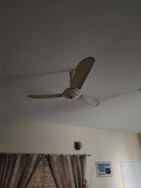 2 ceiling fans and 1 wall fan available 2