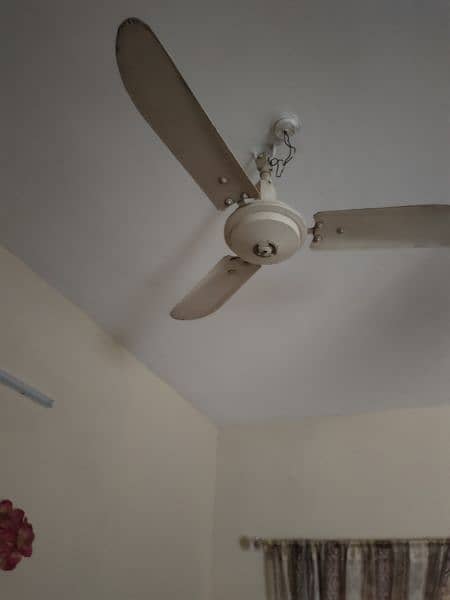 2 ceiling fans and 1 wall fan available 3