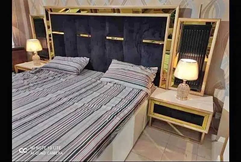 Bed Set, King Size Bed, Wooden Bed 12