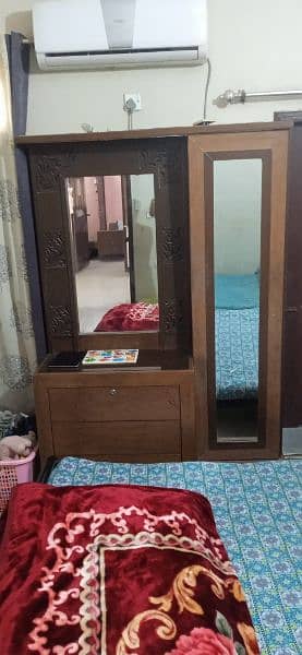 Furniture set in karachi | Bed set | Bedroom set for sale (oak wood) 2