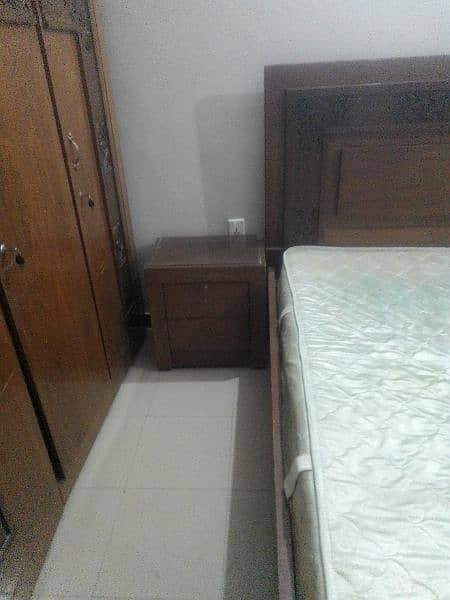 Furniture set in karachi | Bed set | Bedroom set for sale (oak wood) 5