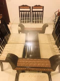 Original Chiniot made 8 chairs Dining Table