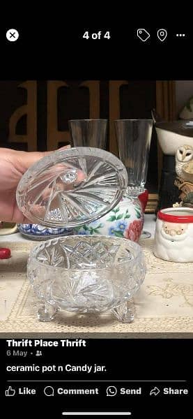 vintage crystal bowl 1