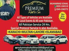 Rent a car Islamabad/rental services/car rental/to all Pakistan