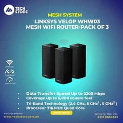 LinksysVelop Mesh Router/WHW03 V2 /Tri-Band Mesh WiFi Router 0