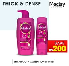 Meclay London Thick & Dense Shampoo 660ml + Conditioner Pair Box