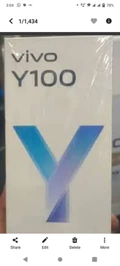 Vivo Y100 new just box open and active