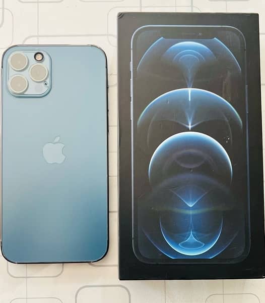 iPhone 12 Pro 256 GB Pacific Blue With Box PTA Approved 13/14/15/16 0