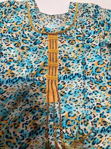*: 2 Pcs Women's Stitched Arabic Lawn Digital Print Suit 10