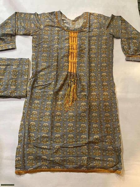 *: 2 Pcs Women's Stitched Arabic Lawn Digital Print Suit 14