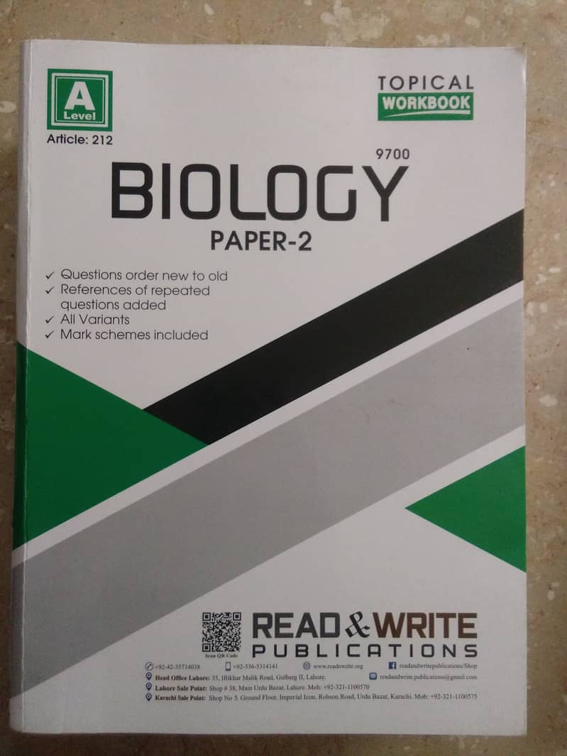 Original A-level Biology book with all past papers 4