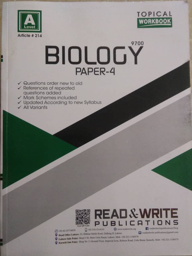 Original A-level Biology book with all past papers 5