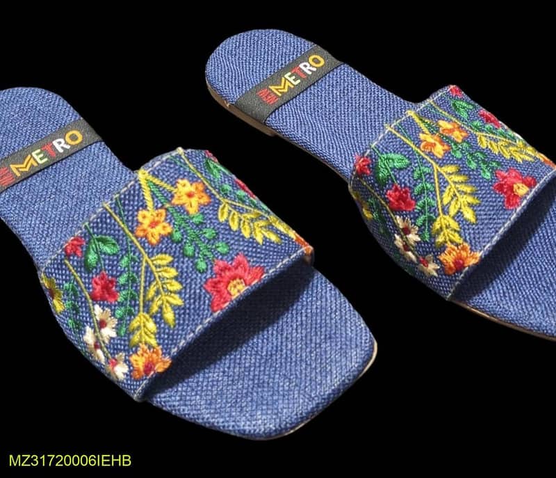 Women's PU Embroidered flats 2