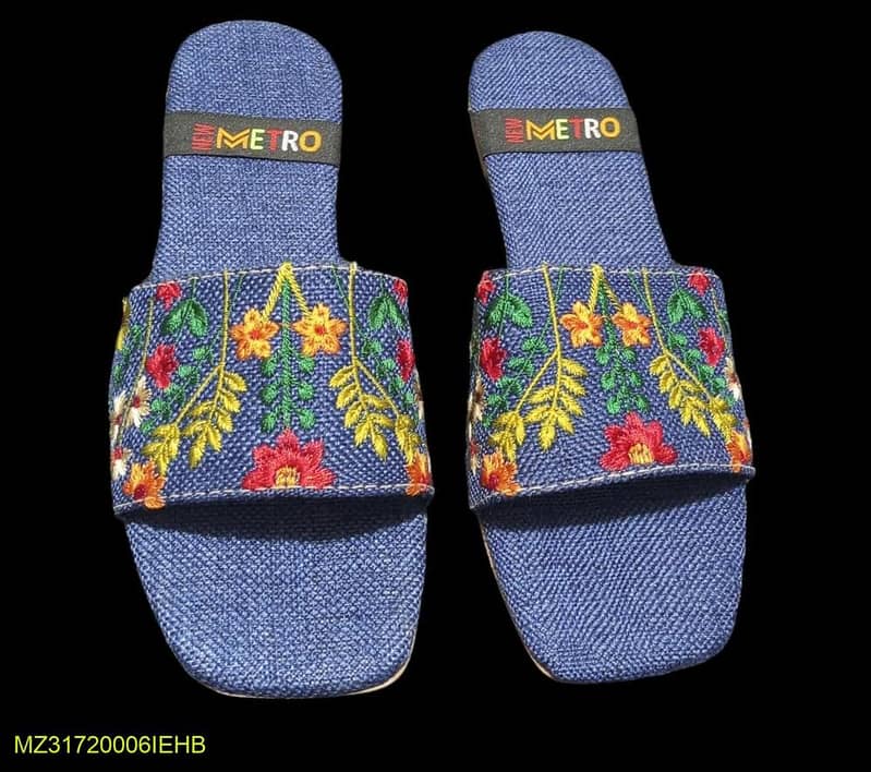 Women's PU Embroidered flats 3