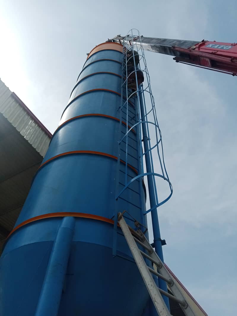 Cement silo store cement and fly ash batching plant 10