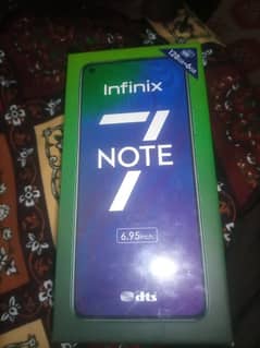 infinixe Not 7  hy 6ram 128 gb mamry good condition only glaas chng ha