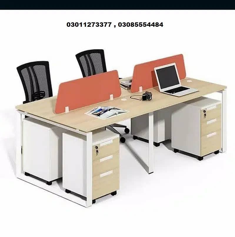 Workstation By 4 Persons, Office Furniture 2