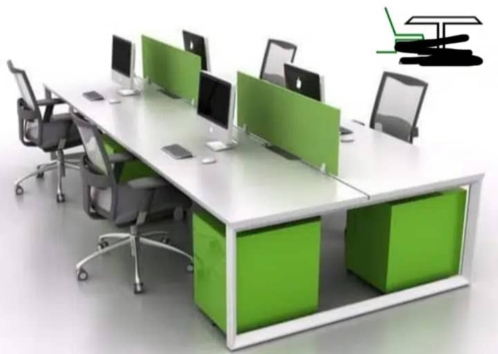 Workstation By 4 Persons, Office Furniture 10