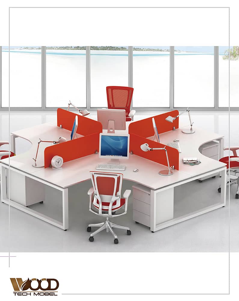 Workstation By 4 Persons, Office Furniture 15