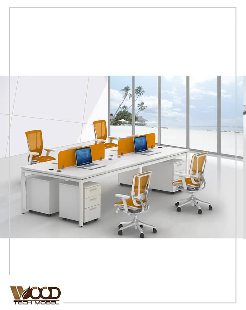Workstation By 4 Persons, Office Furniture 16