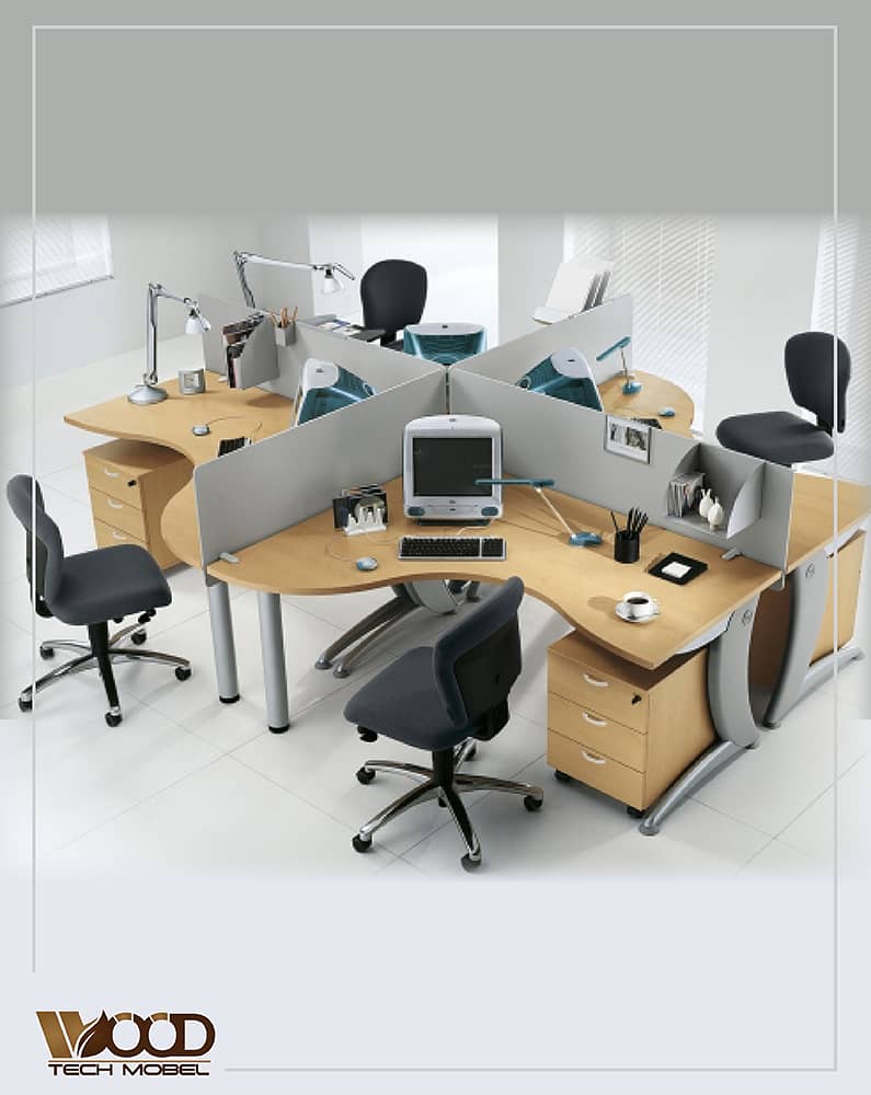 Workstation By 4 Persons, Office Furniture 17