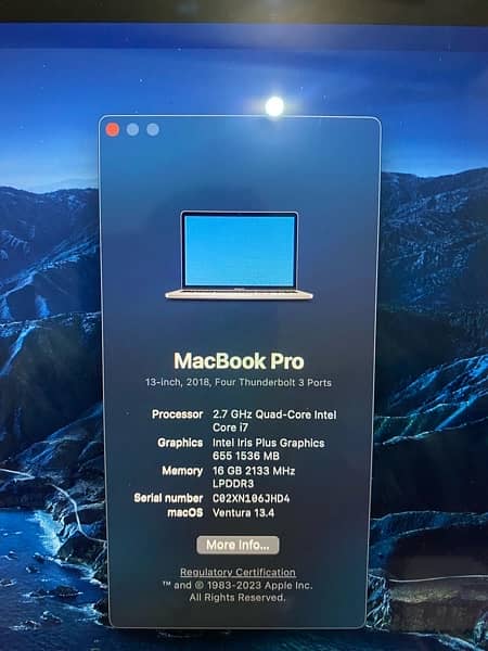 macbook pro 2018 13 inch 16/512gb 2