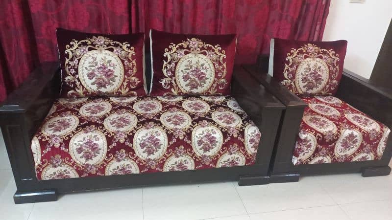 Red sofa set 4