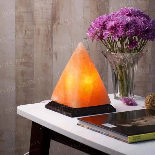 Himalayan salt lamp pyramid Pink 0