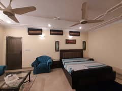 Fully furnished master bedroom with bath available for rent in dha phase 4.