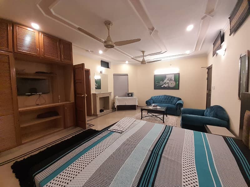 Fully furnished master bedroom with bath available for rent in dha phase 4. 10