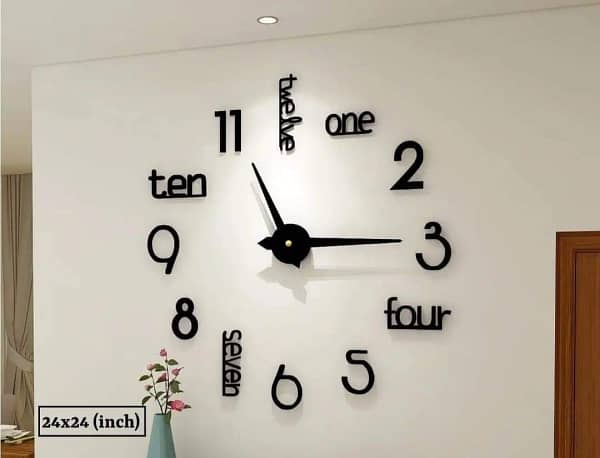 New Style 3d Wooden Wall Clock Stylish Design Home Decoration clock 0