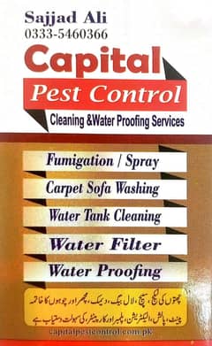 Mosquito Cockroach Termite Fumigation Spray Water Tank & Sofa cleaning