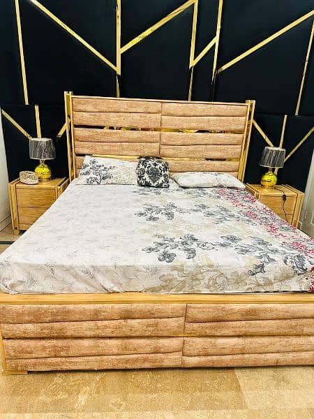 Bed sets velvet 10 foot bed Golden velvet bed grey bed 4