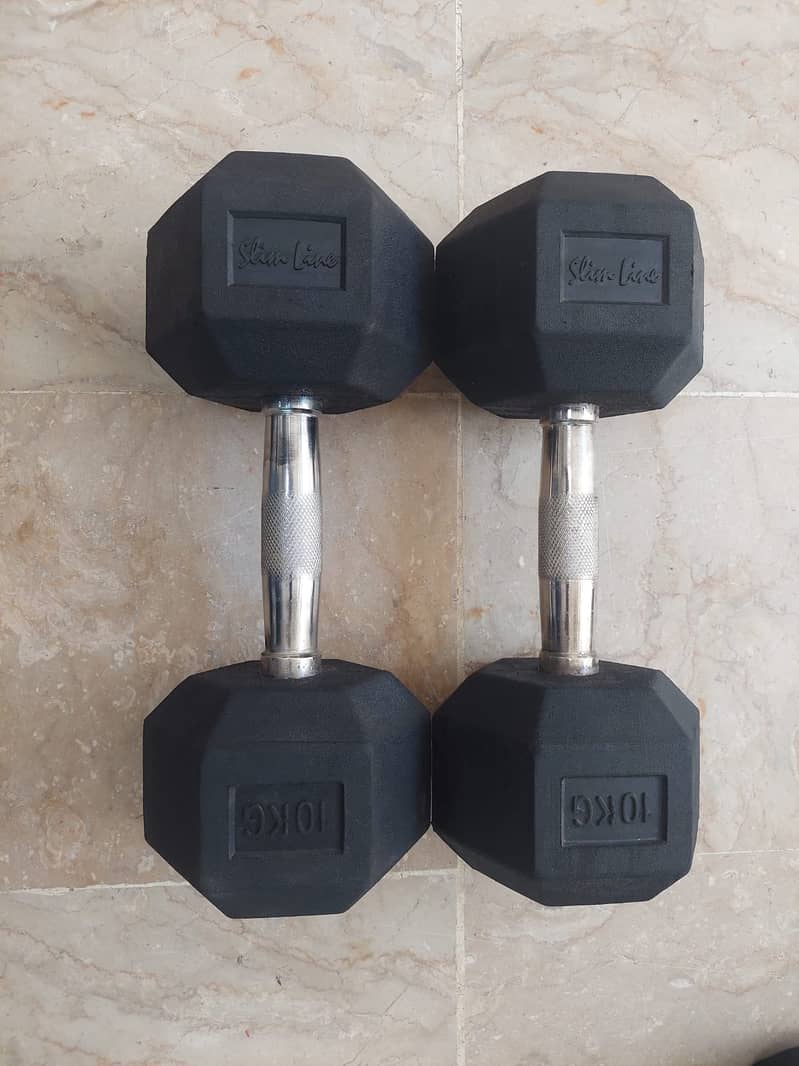 Top Quality Rubber Hex Dumbbells (Brand New) 1