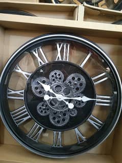 Antique Rotating Gear Wall Clock