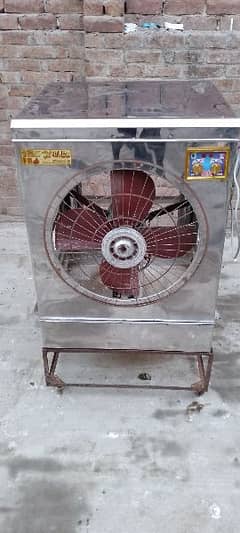 Neat or clean Steele ka large size air cooler with stand new condition 0