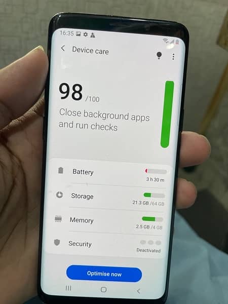 Samsung s9 4 64 100% ok phone 1