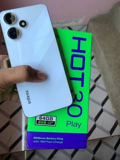 Infinix 6000mah battery Hot 30 play 4+4/64 with box & only cable