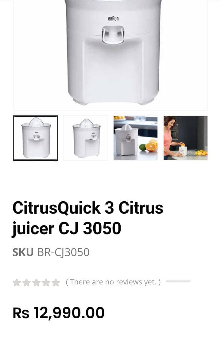 Braun Citrus Juicer CJ3050 0