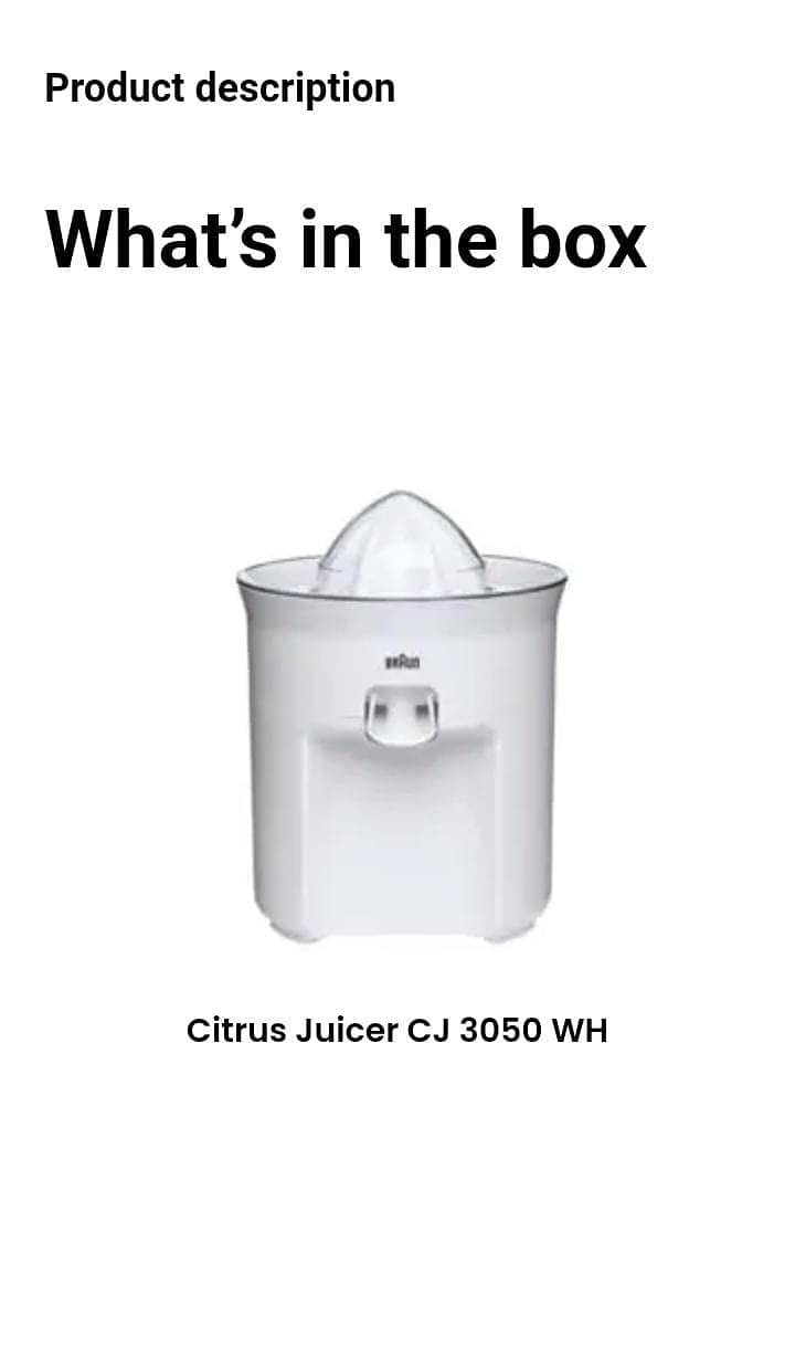 Braun Citrus Juicer CJ3050 2