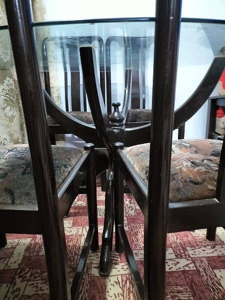 Round Glass Dining Table with 4 Chairs 3