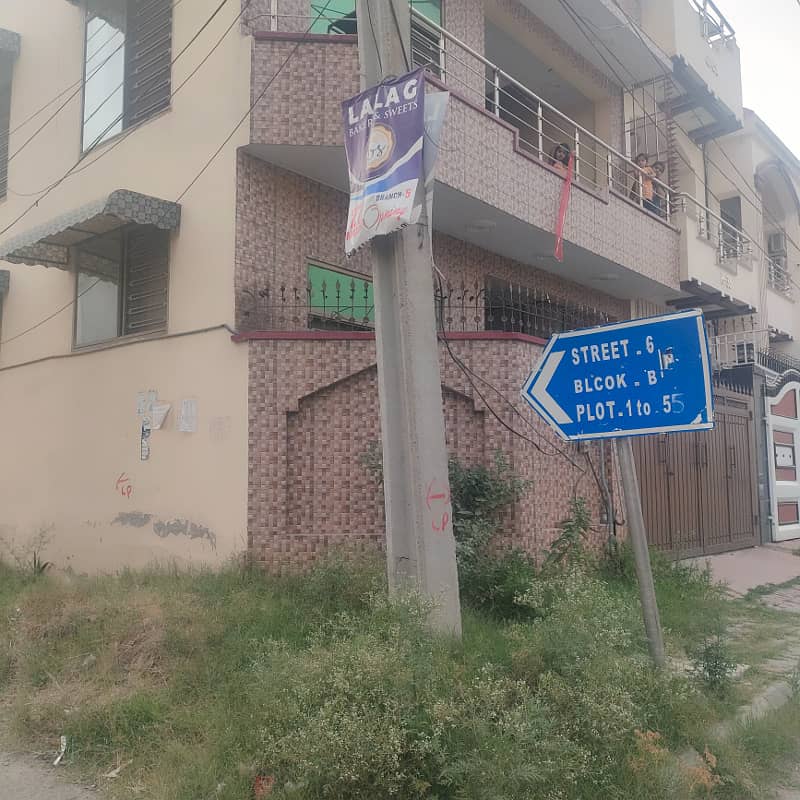 Corner Plot For Sale B Block New City Phase 2 wah Cantt Gas Sector Plot 10