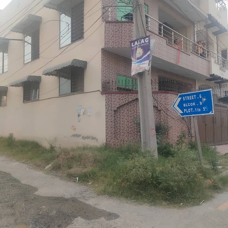 Corner Plot For Sale B Block New City Phase 2 wah Cantt Gas Sector Plot 11