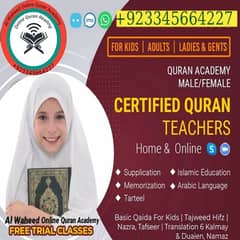 Quran class's  home & online for kids and adults